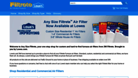 What Anysizefiltrete.com website looked like in 2019 (4 years ago)