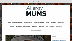 What Allergymums.co.uk website looked like in 2019 (4 years ago)