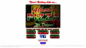 What Albertspizza.com website looked like in 2019 (4 years ago)