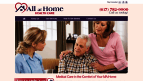 What Allathomehealthcare.org website looked like in 2019 (4 years ago)