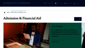 What Admission.conncoll.edu website looked like in 2019 (4 years ago)