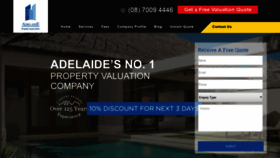 What Adelaidepropertyvaluations.net.au website looked like in 2019 (4 years ago)