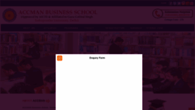 What Accmanbusinessschool.in website looked like in 2019 (4 years ago)