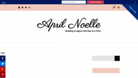 What Aprilnoelle.com website looked like in 2019 (4 years ago)