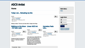 What Asciiartist.com website looked like in 2019 (4 years ago)