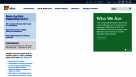 What Altria.com website looked like in 2019 (5 years ago)