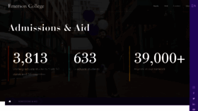What Admissions.emerson.edu website looked like in 2019 (6 years ago)