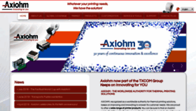 What Axiohm.com website looked like in 2019 (4 years ago)