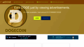 What Addoge.cc website looked like in 2019 (4 years ago)