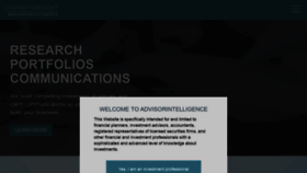 What Advisorintelligence.com website looked like in 2019 (5 years ago)