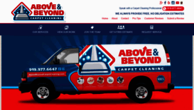 What Abovebeyondcarpetcleaning.com website looked like in 2019 (4 years ago)