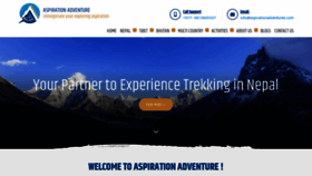 What Aspirationadventures.com website looked like in 2019 (4 years ago)
