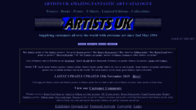 What Artistsuk.co.uk website looked like in 2019 (4 years ago)