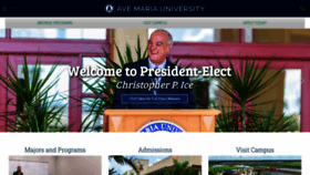 What Avemaria.edu website looked like in 2019 (4 years ago)
