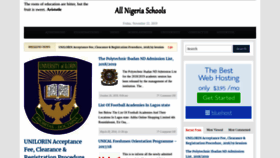 What Allnigeriaschools.com website looked like in 2019 (4 years ago)