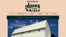 What Adamsacresbarn.com website looked like in 2019 (4 years ago)