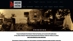 What Andoverhistorical.org website looked like in 2019 (4 years ago)