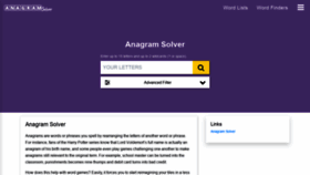 What Anagram-solver.io website looked like in 2019 (4 years ago)