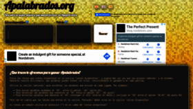 What Apalabrados.org website looked like in 2019 (4 years ago)