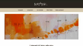 What Artotek.is website looked like in 2019 (4 years ago)