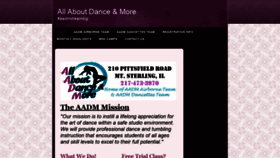 What Allaboutdanceandmore.com website looked like in 2019 (4 years ago)