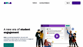 What Aula.education website looked like in 2019 (4 years ago)