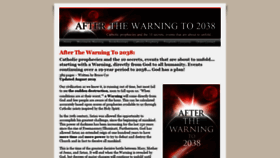 What Afterthewarningto2038.com website looked like in 2019 (4 years ago)