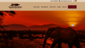 What Apasio-safari.com website looked like in 2019 (4 years ago)