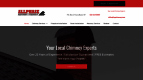 What Allphasemasonrychimney.com website looked like in 2019 (4 years ago)