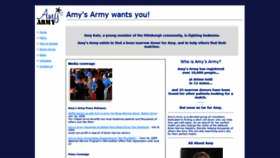 What Amysarmy.org website looked like in 2019 (4 years ago)