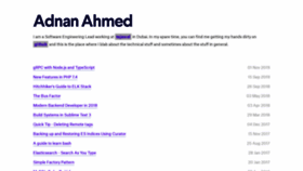 What Adnanahmed.info website looked like in 2019 (4 years ago)