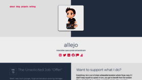 What Allejo.io website looked like in 2019 (4 years ago)