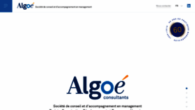 What Algoe.fr website looked like in 2019 (4 years ago)