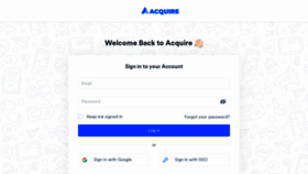 What App.acquire.io website looked like in 2019 (4 years ago)