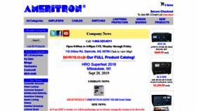 What Ameritron.com website looked like in 2019 (4 years ago)
