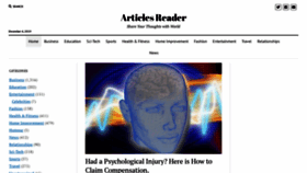 What Articlesreader.com website looked like in 2019 (4 years ago)