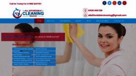 What Allaffordablecleaning.com.au website looked like in 2019 (4 years ago)