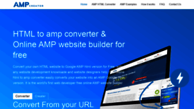 What Ampcreator.com website looked like in 2019 (4 years ago)