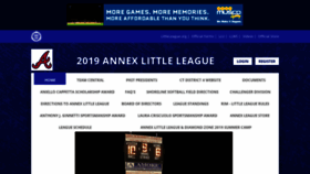 What Annexlittleleague.org website looked like in 2019 (4 years ago)