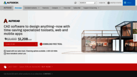 What Autocad.com website looked like in 2019 (4 years ago)