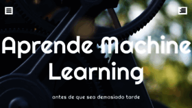 What Aprendemachinelearning.com website looked like in 2019 (4 years ago)