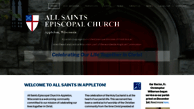 What Allsaintsappleton.org website looked like in 2019 (5 years ago)