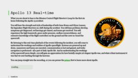What Apollo13realtime.org website looked like in 2019 (4 years ago)