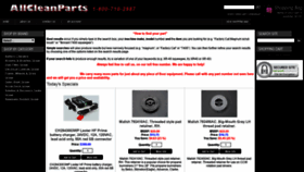What Allcleanparts.com website looked like in 2019 (4 years ago)