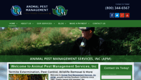 What Animalpestmanagement.com website looked like in 2019 (4 years ago)