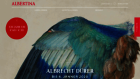 What Albertina.at website looked like in 2019 (4 years ago)