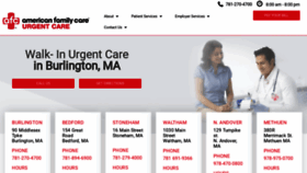 What Afcurgentcareburlington.com website looked like in 2019 (4 years ago)