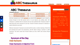 What Abcthesaurus.com website looked like in 2019 (4 years ago)
