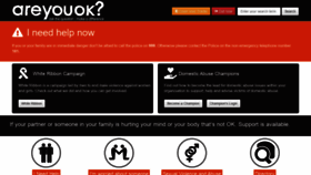 What Areyouok.co.uk website looked like in 2019 (4 years ago)