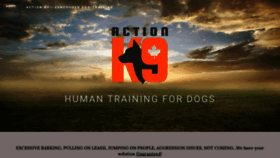 What Actionk9.ca website looked like in 2019 (4 years ago)